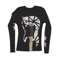 thumbnail image 2 of Van Halen Men's B&W Stripes Guitar Thermal  Long Sleeve X-Large Black, 2 of 2