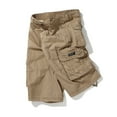 thumbnail image 3 of HCNTES Mens Shorts Cargo Elastic Waist Bermuda Shorts Summer Casual Loose Fit Multi Pockets Outdoor Jogger Short Cargos(Khaki,M), 3 of 4