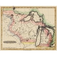 thumbnail image 2 of Lucas 32x26 White Modern Wood Framed Museum Art Print Titled - Michigan Territory - Lucas 1823, 2 of 4