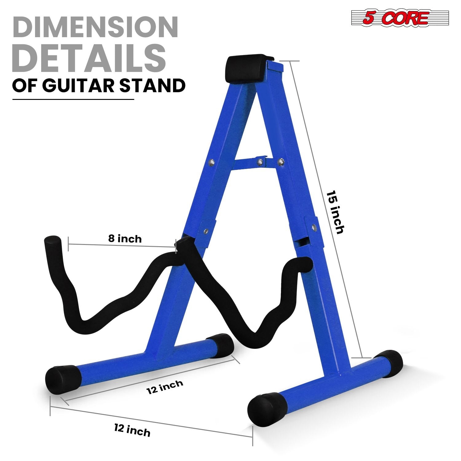 Guitar Stand 2 Pack A Frame w Soft Foam Arm Non Slip Rubber for Acoustic Electric Bass