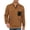 Brown, variant on Men's Casual Sweatshirts Quarter Button Stand Collar Pullover Sweater Henley Waffle Knit Jacket