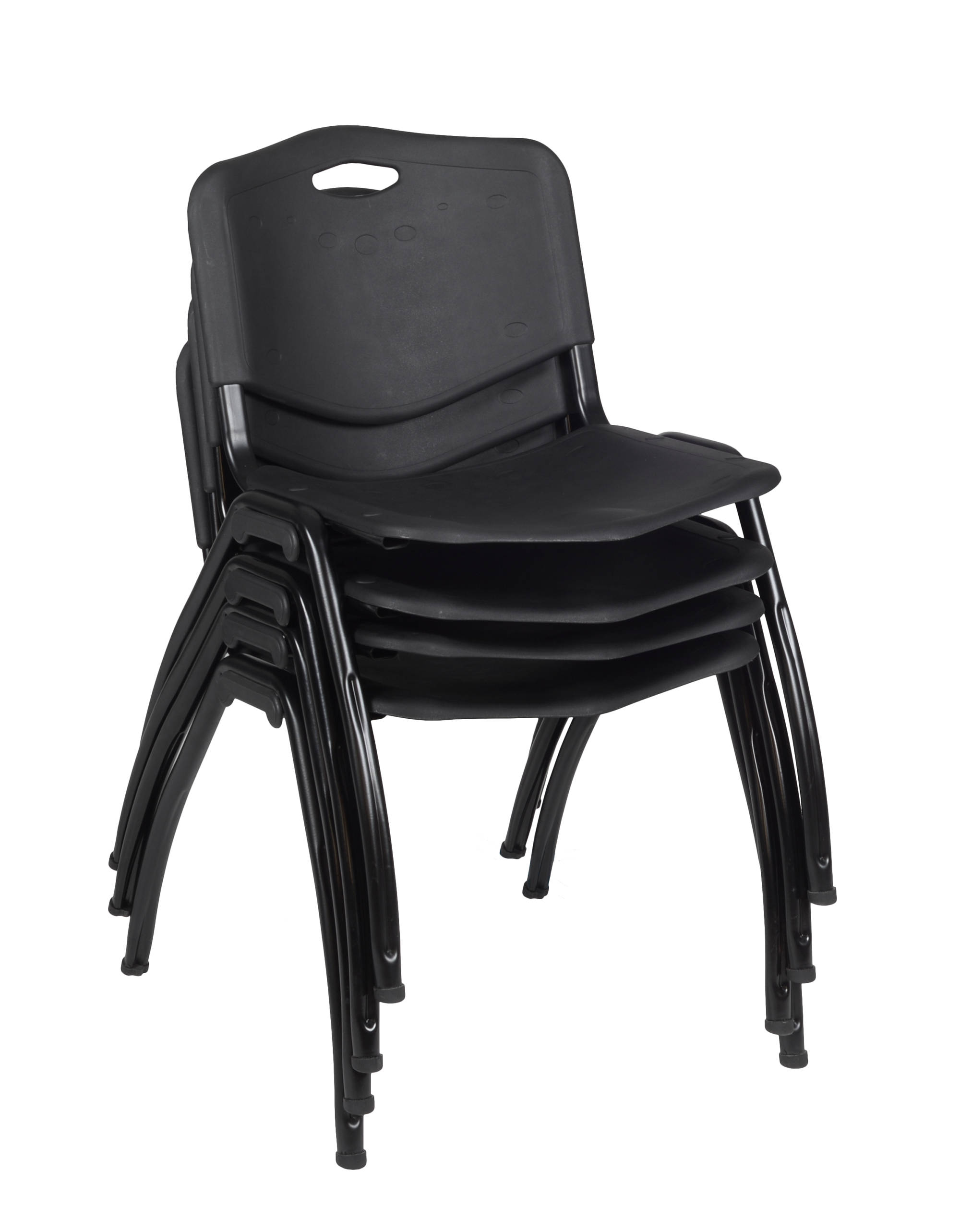 72" x 24" Kee Training Table- Maple/ Black & 2 'M' Stack Chairs- Black
