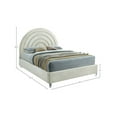 thumbnail image 3 of Meridian Furniture Rainbow Cream Velvet King Bed in Acrylic Finish, 3 of 9