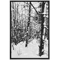 thumbnail image 1 of IDEA4WALL Framed Canvas Art Wall Decor Snow Pine Trees in Winter Time Nature Forest Watercolor Minimalism Modern Scenic Dramatic Black and White for Dorm Home Office - 16"x24", 1 of 4