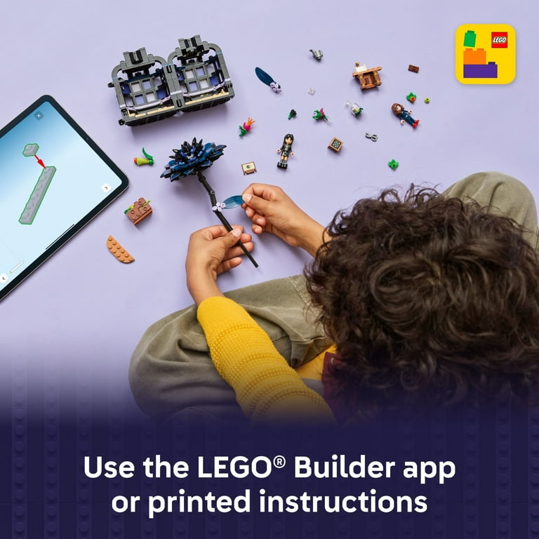 LEGO Wednesday Black Dahlia Flower Building Toy - Pretend Play Set