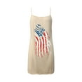 thumbnail image 2 of Women Sexy Cami Dress Sleeveless American Flag Graphic Shirt Dresses Summer Casual Dress 2022 A-line Long Tunic Tops, 2 of 3