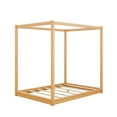 thumbnail image 6 of Churanty Wood Full Size Canopy Platform Bed Frame with Support Legs,Natural, 6 of 9