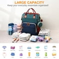 thumbnail image 2 of Awanhe Mochila para pañales de bebé con cambiador, bolsas impermeables para bebés para niños y niñas, puerto de carga USB, regalos para baby shower, RGB, 2 of 5
