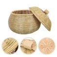 thumbnail image 3 of Contenedores de almacenamiento, cestas, cestas tejidas para manualidades, cestas de bambú tejidas, latas de ajedrez trenzadas de ratán, 3 of 3