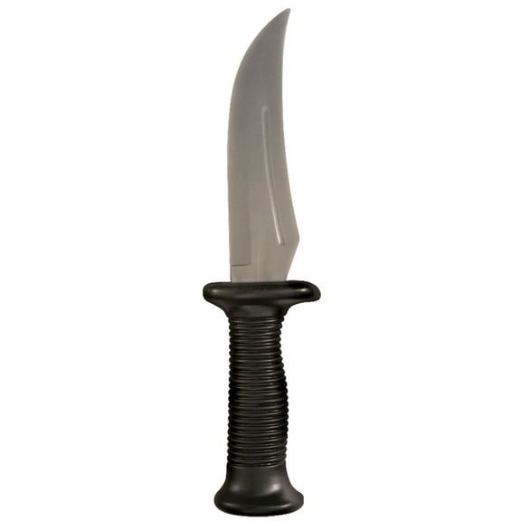 Loftus Costume Weapon Fake Rubber Knife, Black Silver, 10.75in