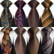 thumbnail image 2 of Corbata de lujo para hombre de 8 cm, color marrón y naranja, con rayas de lunares, corbata tejida en jacquard para negocios, bodas y fiestas, 2 of 5