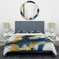 thumbnail image 3 of Designart "Elegance in Spiral Abstraction V" Modern Bedding Covert Set - Abstract Spirals Blue Abstract Bed Set With 1 Sham, 3 of 6