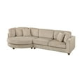 thumbnail image 2 of Zeo 2pc Oversize Sectional Sofa and Chaise, Taupe Brown Corduroy, 2 of 3