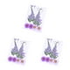 thumbnail image 5 of Advancent Ramos de flores secas Flores prensadas Decoraciones de mixtas Hermosos accesorios de bricolaje para tarjetas de boda kit de flores juego de flores moradas 3piezas, 5 of 6