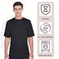 thumbnail image 7 of Crown Craze® Men's Zone Performance T-Shirt, 3.5 oz. 100% Polyester Interlock Bulk Tee, Assorted Short Sleeve Crewneck Plain Tees, Mixed Color Solid T-shirts (Dark+Bright Color 9 Pack, L), 7 of 7