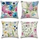 thumbnail image 1 of SZTXJ Pillow Case, Set of 4 Cotton and Linen Print Black and White Cat Square Cushion Cover for Bed Car Home Sofa 45 x 45cm (Colorful Words), 1 of 5