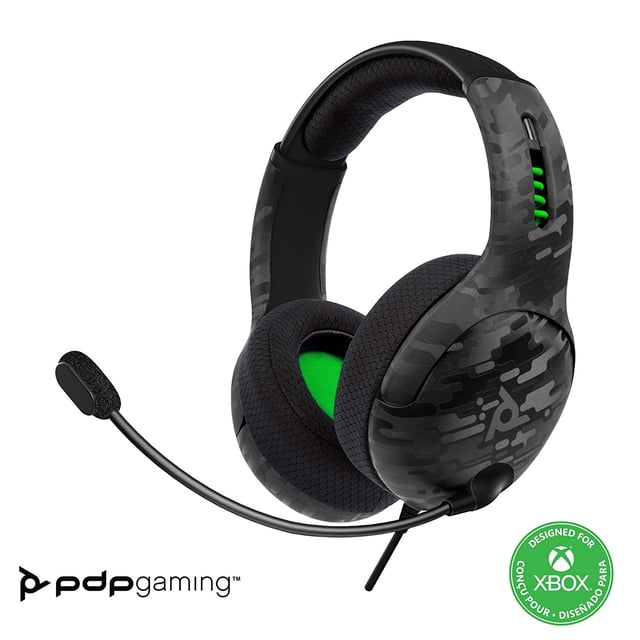 Audifonos Alambricos PDP Gaming LVL50 Xbox Series - Camufalje Negro PDP Xbox Series