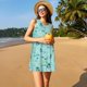 thumbnail image 3 of Fotbe Hawaiian Style Vestido de Verano sin Mangas para Mujer – Vestido Midi Línea A, Estilo Camiseta Floral, Vestido Playero Casual y Fluido, 3 of 7