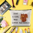 thumbnail image 3 of LEVLO Funny Squirrel Cosmetic Bag Animal Lover Gift Just A Girl Who Loves Squirrels Makeup Zipper Pouch Bag Squirrel Lover Gift For Women Girls, 3 of 4