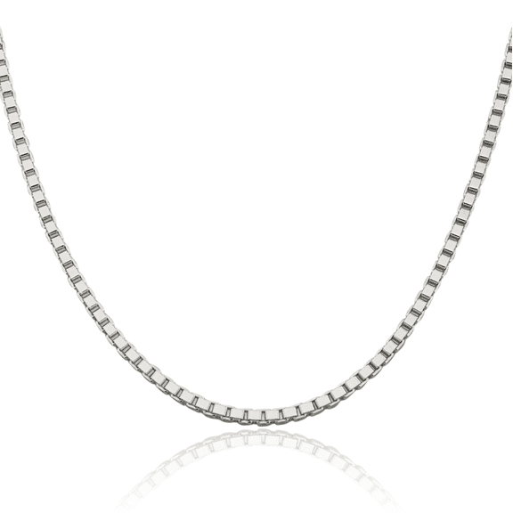 925 Sterling Silver 3mm Box Link Chain Necklace