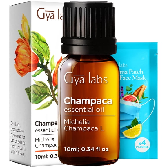 Gya Labs Champaca Essential Oil for Diffuser - 0.34 Fl Oz - 100% Pure Natural Champaca Oil for Skin, Hair, DIY Aroma Candle Making Scent