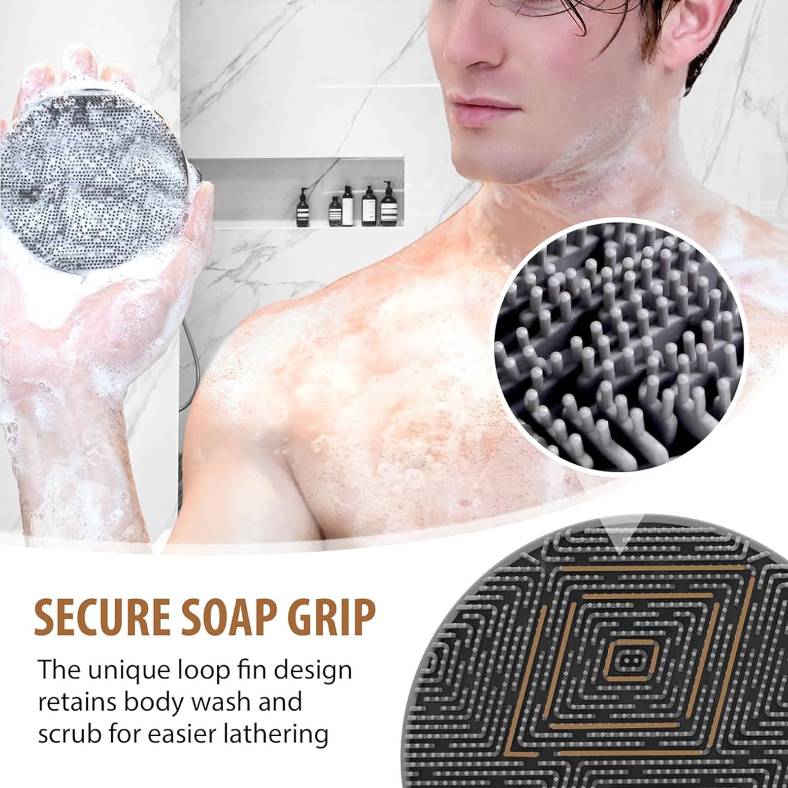 Toe Brush with Long Handle Reusable Makeup Remover with Container Big Helpers Replacement Back Brushes for Showering Long Handle Exfoliating Back Brushes for Showering Mini Washer for Makeup