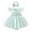 AB99 Green, variant on Tisuna Stylish Dresses For Girls Plaid Print 3D Flower Ruffled Sleeve Crew Neck Romper Fashion Soft Girls Summer Dress With Headband Size 6-12 Months