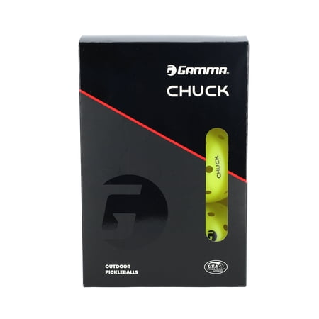 GAMMA Chuck Tournament Pickleballs for Outdoor Play, Symmetrical 38-Hole Design, 6 Pack