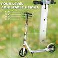 thumbnail image 3 of Qaba 4-Height Adjustable Scooter for Ages 6-12, White, Dual Brakes, Shock Absorption, Foldable Design, Smooth Ride for Outdoor Play, 3 of 7