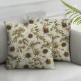 thumbnail image 3 of BANET  Pinecone Decorative Throw Pillow Case Pack of 2, Scenery Illustration of Hand Painted Pine Tree Branches and Sepia Cone, Couch Bedroom Living Room Cushion Cover, Pale Sage Green 24x24in, 3 of 7