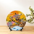 thumbnail image 6 of Yiaed Animals on Noah's Ark1 Print Bone China Decorative Plate Ceramic Dinner Plates Art Crafts with Display Stand-8in, 6 of 6