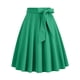 thumbnail image 5 of Karight Womens Midi Skirt Swing A-line Vintage Casual Elastic Wide Waist Flared Skirt with Belt, 5 of 5