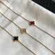 thumbnail image 4 of Mini pulsera trébol de cuatro hojas flor única llena de diamantes versión alta oro rosa nácar natural versátil llena de diamantes cornalina, 4 of 5