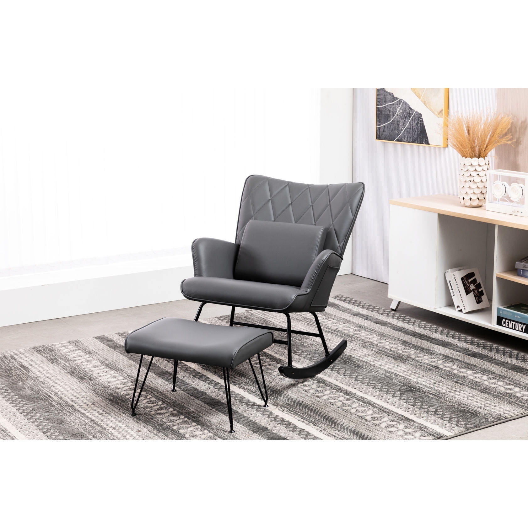 Ergonomic Nursery Rocking Chair / Superior Back Support for Parents