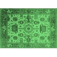 thumbnail image 1 of Ahgly Company Indoor Rectangle Oriental Emerald Green Traditional Area Rugs, 7' x 9', 1 of 4