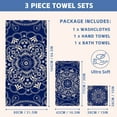 thumbnail image 2 of Bath Towels Set of 3 - Shower Towels, Hand Towel, Wash Cloths, Absorbent & Ultra Soft Towels for Bathroom, Extra Large Bath Sheets for Everyday Use, Gym & Spa, 2 of 7