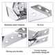 thumbnail image 3 of 10 piezas de conector de esquina de acero inoxidable universal con tornillos, tono plateado (1.2mm), 3 of 5