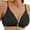 Black, variant on Front Close Bras for Women, Audhol Front Closure Bras for Women with Metal Snap and Wireless Racerback Bra Comfortable Bralette Bras for Women No Underwire Khaki XL
