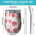 thumbnail image 5 of 12oz Stainless Steel Insulated Wine Tumbler with Lid and Straw – Double Wall Vacuum Mug for Hot & Cold Drinks, 304 Steel Interior, Sweat-Free Design, 5 of 5