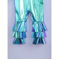 thumbnail image 6 of TTAO Toddler Girls Holographic Full Body Suit Disco Outfit Metallic Hippie Jumpsuit Sparkly Flare Pants Romper Blue 3-6 Months, 6 of 7