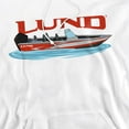 thumbnail image 2 of Lund Red Boat Adult Pull-Over Hoodie, White, Large, 2 of 4