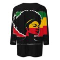 thumbnail image 4 of Penkiiy Black History Month Shirts for Women Women's Black Month Printed Round Neck 3/4 Sleeve T-shirt Top L Multicolor, 4 of 5