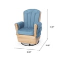 thumbnail image 5 of Foundations SafeRocker Standard Glider Nursery Rocking Chair, Wood Base, Storage Pockets, Blue, 5 of 5
