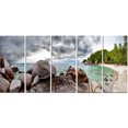 thumbnail image 2 of Exotic Tropical Beach under Blue Sky - Modern Seascape Canvas Artwork, 2 of 3
