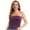 Purple, variant on Women's Solid Casual Summer Ruched Side Double Layered Tube Top