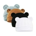 thumbnail image 3 of Autumn and Winter Baby Beanie Comfortable Breathable and Fetal Baby S6K4 Months 0-6 Bear Healthy Head, 3 of 5