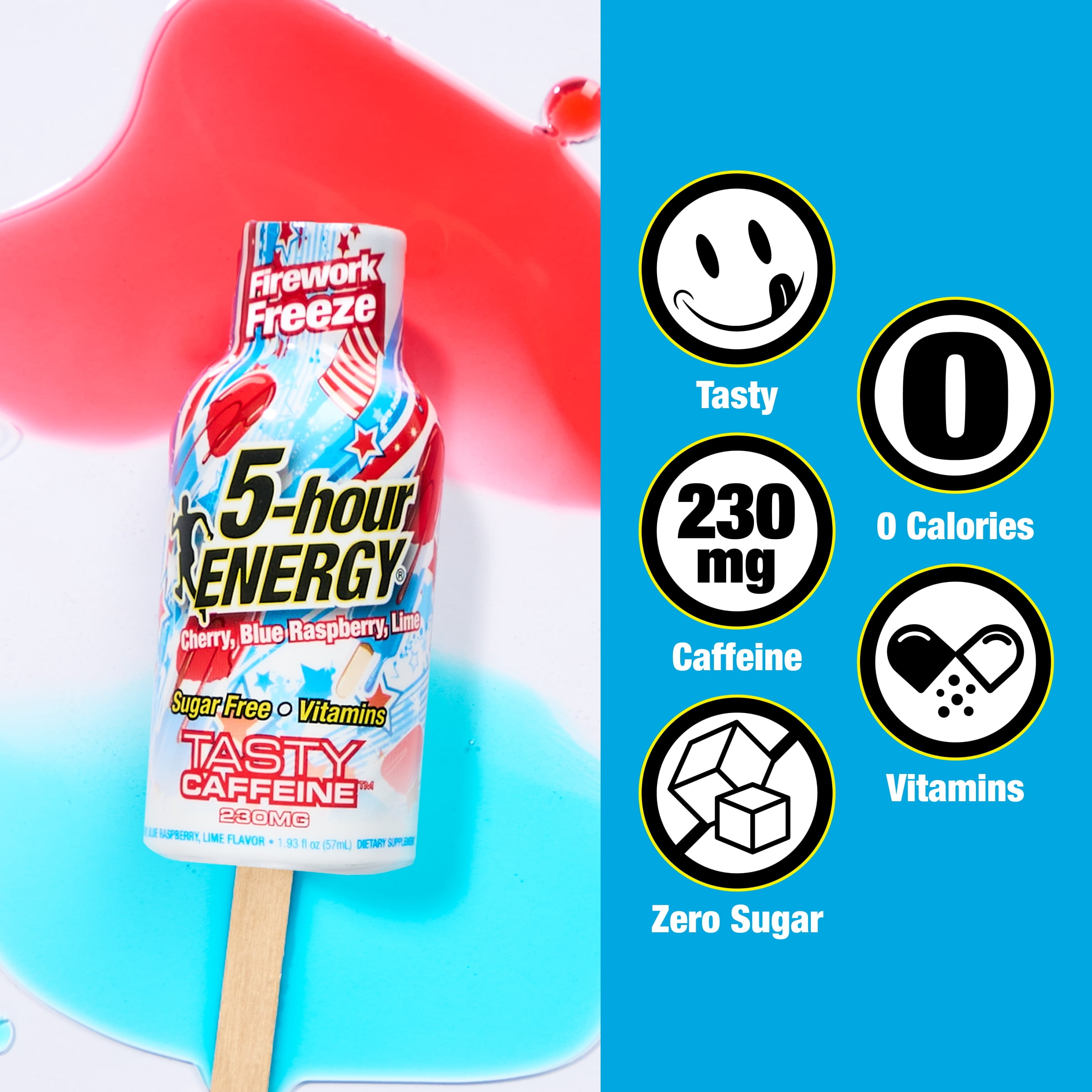 5-hour ENERGY Shot, Firework Freeze Flavor, 15 Count