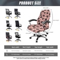 thumbnail image 6 of Xoenoiee Cat Paw Pattern Stretch Computer Office Chair Cover Universal Washable Removable Rotating Boss Chair Slipcovers Anti-dust Soft Desk Chair Seat Protector for Dogs Cats Pets, S, 6 of 6