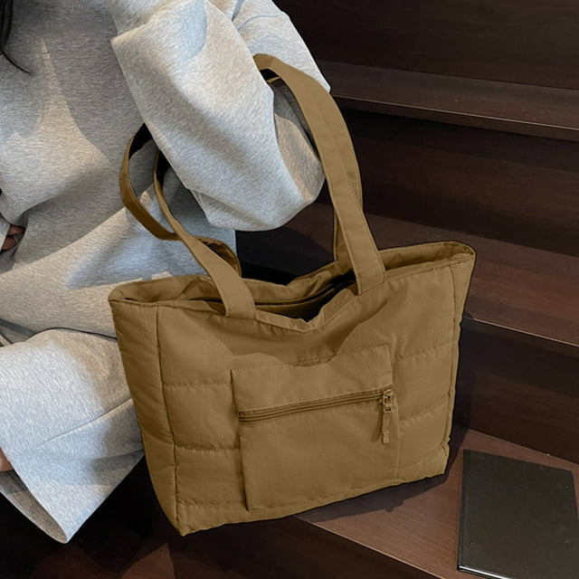 Fridja Clearance under 5$ Quilted Casual One Shoulder Computer Bag Large Capacity Tote Bag