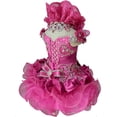 thumbnail image 2 of Jenniferwu G015 Infant Toddler Baby Newborn Little Girl's Pageant Party Birthday Dress Fuchsia Size 12-18M, 2 of 7